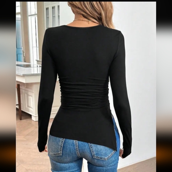 3/$30 Black Long Sleeve Top - Picture 2 of 7